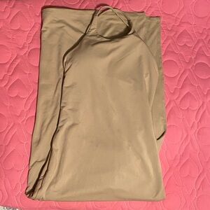 Bombshell sportswear. dresses. Tan black and red Halter Neck Dress